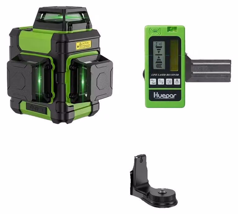 Livella laser, 12 linee, doppia modalità, HM03CG-SET-1