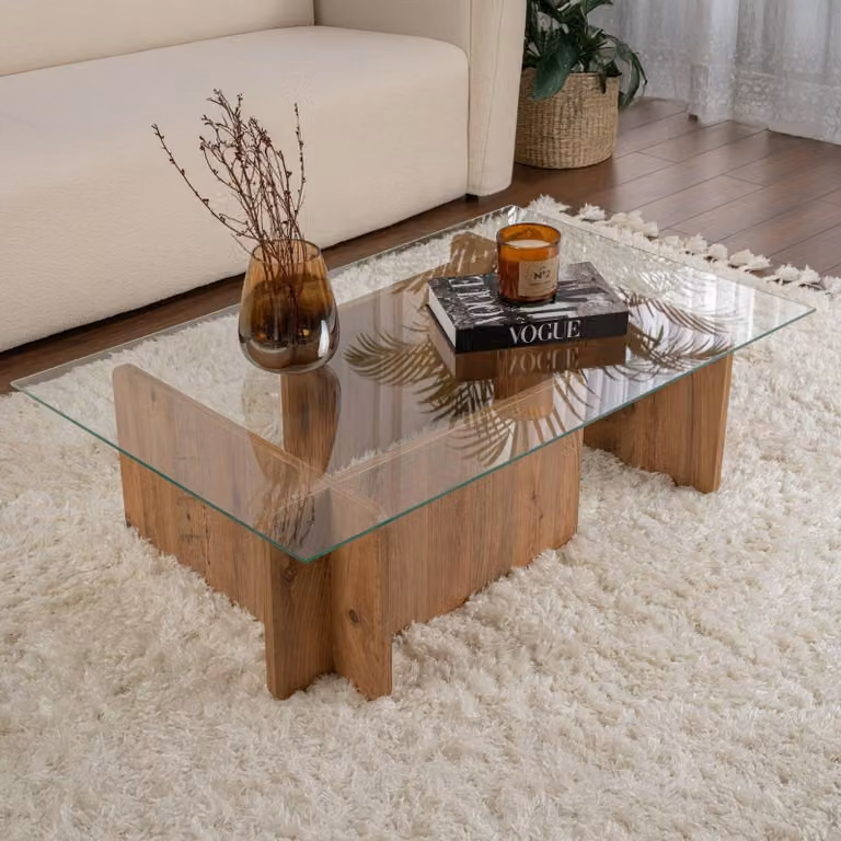 Dmora Tavolino da Salotto Kallias 65x105x30h cm Grigio, Portariviste Forma Rettangolare