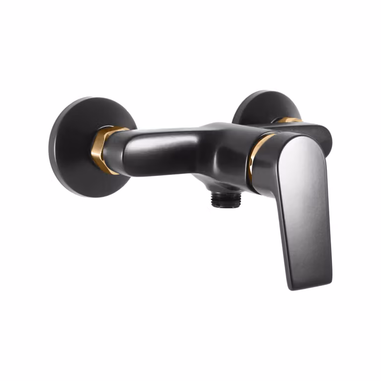 Slezák-RAV Slezák Rav CO181CMATZ Miscelatore per doccia nero opaco/oro Colore: nero opaco/oro, Dimensioni: 100 mm