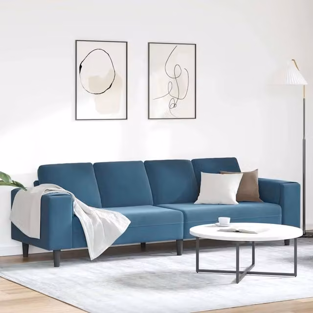 Divano per Soggiorno-Sofa da Soggiorno-Divanetto Blu 250 x 77 x 76 cm
