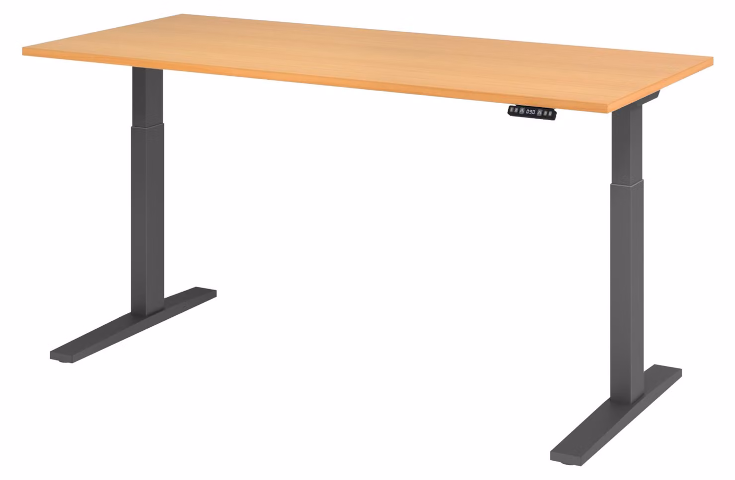 Scrivania elettrica bümö XMKA - Decorazione: faggio, struttura: grafite, dimensioni: 180 x 80 cm