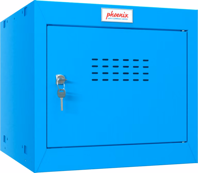 phoenix CL0344BBK phoenix Armadietto a cubo CL0344, serratura a chiave, blu