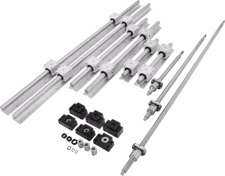 VEVOR SBR20 albero di guida lineare + SFU1605-350/650/1050mm vite a sfere CNC set