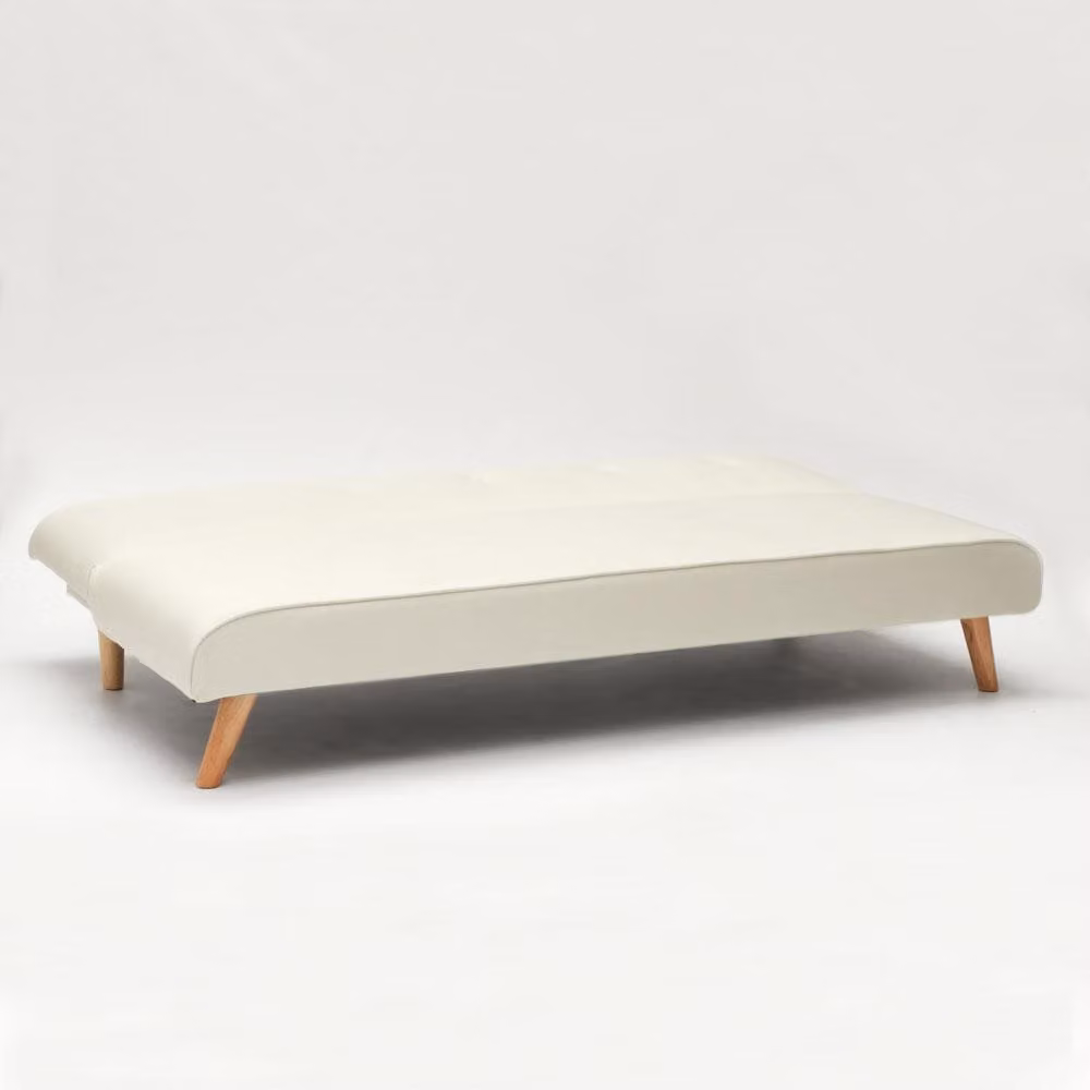 Divano letto a 2 posti in tessuto per il soggiorno Design Larimar - Bianco