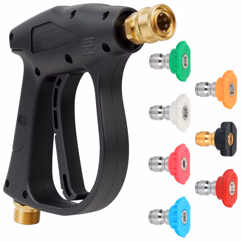 Pistola per idropulitrice ad alta pressione, 4000 PSI, con 7 ugelli