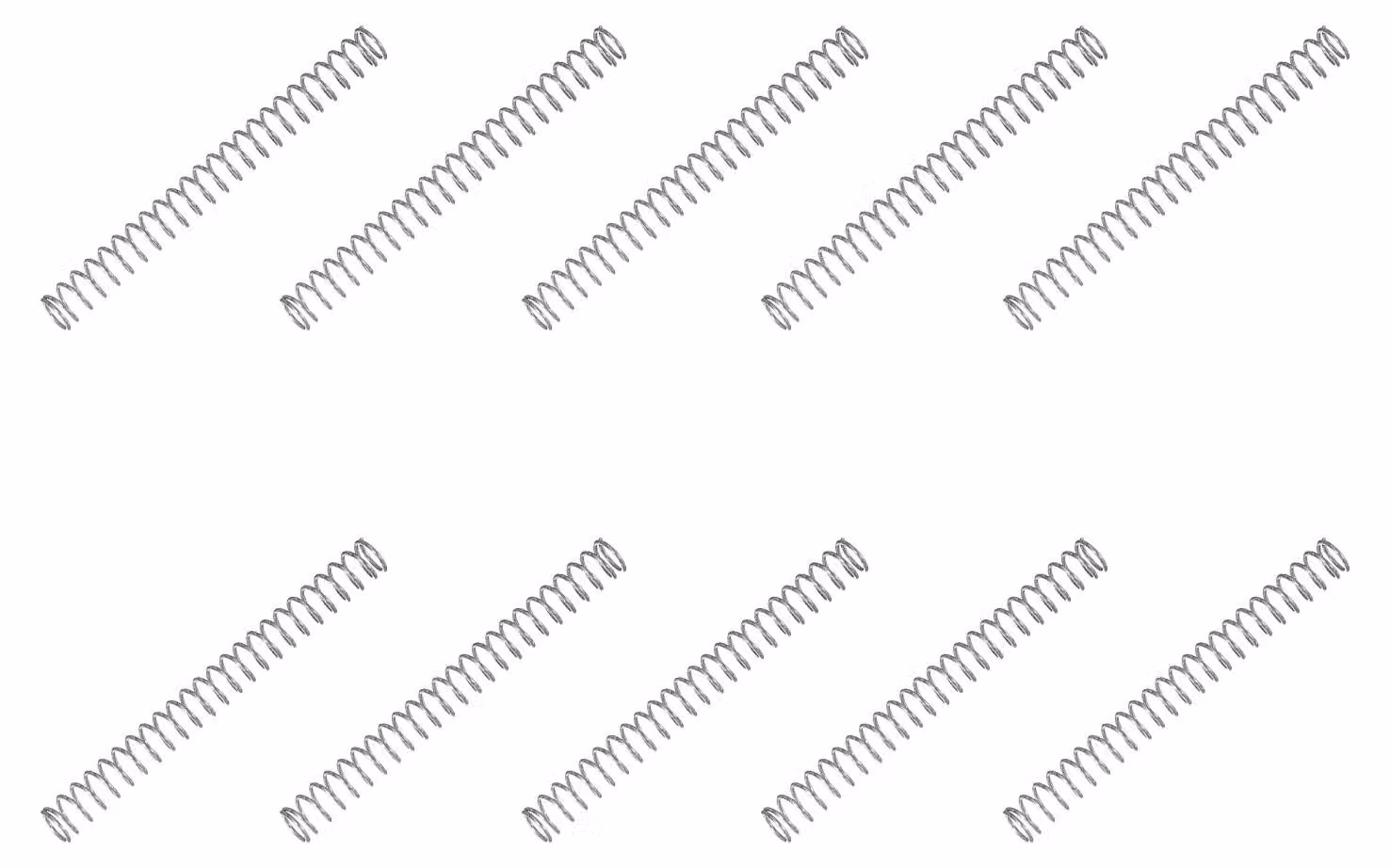 Molla a compressione, 4,5 mm, filo da 0,5 mm, 45 mm, acciaio inossidabile 304, confezione da 10 pezzi