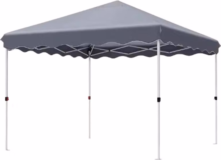 Gazebo 3x3 m – Pergola – Gazebo – Tenda da festa – Tenda da spiaggia – Per terrazza, feste e giardino – Pieghevole – Grigio