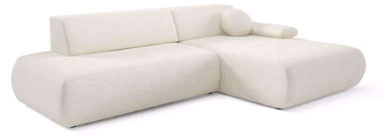 Divano angolare con funzione letto, modello Puentro, colore Perltaupe (grigio perla)