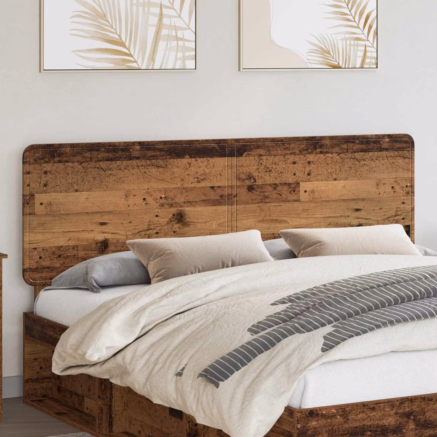 Testiera per letto moderna vidaXL in legno ingegnerizzato color marrone