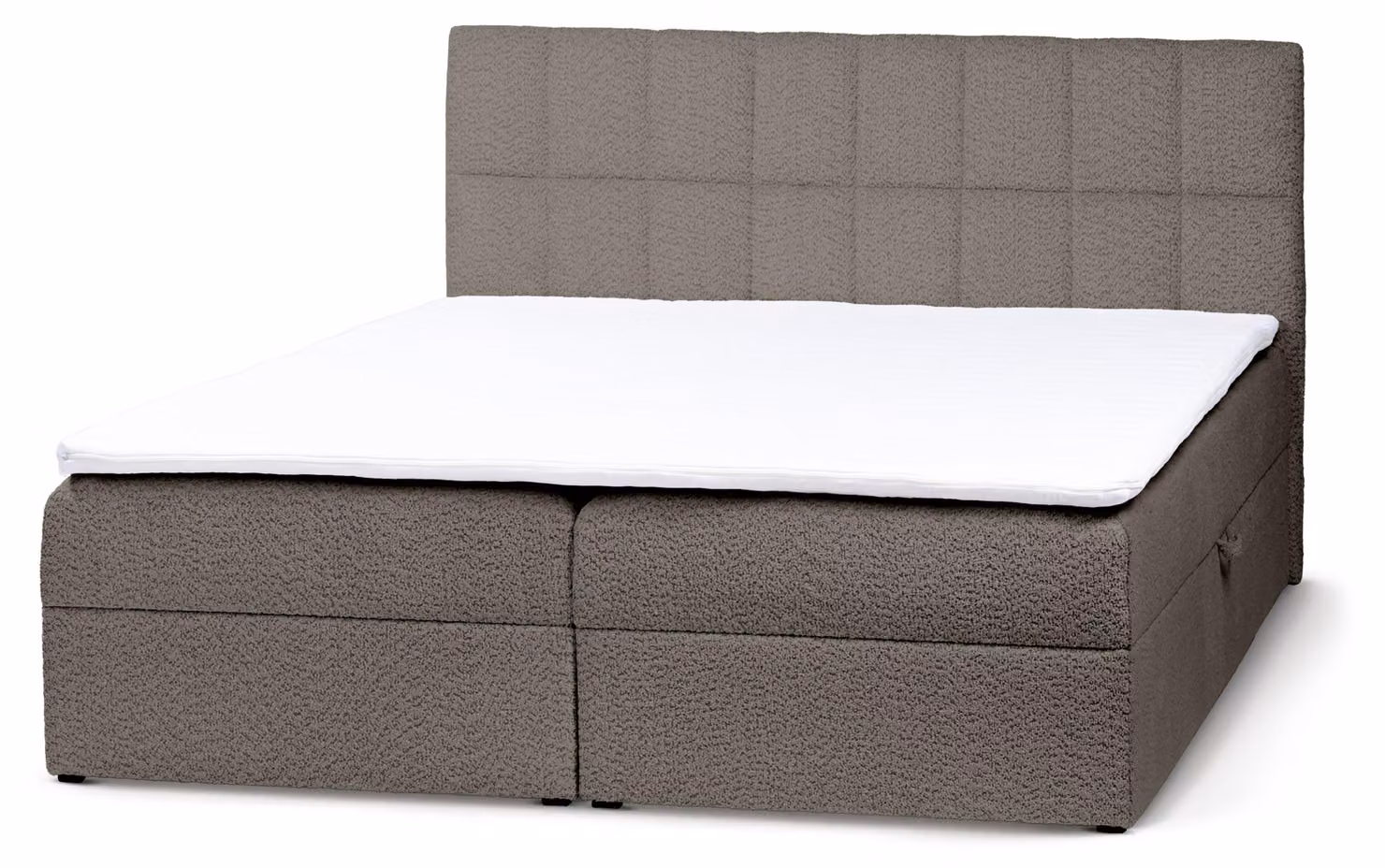 Letto con rete a molle Bazy, colore marrone scuro, dimensioni 140 x 200 cm
