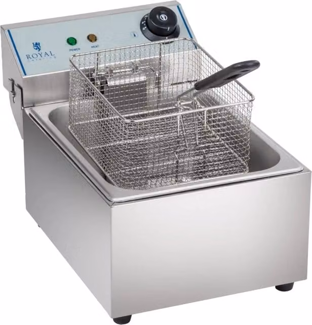 Friggitrice in acciaio inox 1 vasca da 10 litri vasca professionale estraibile 3614005
