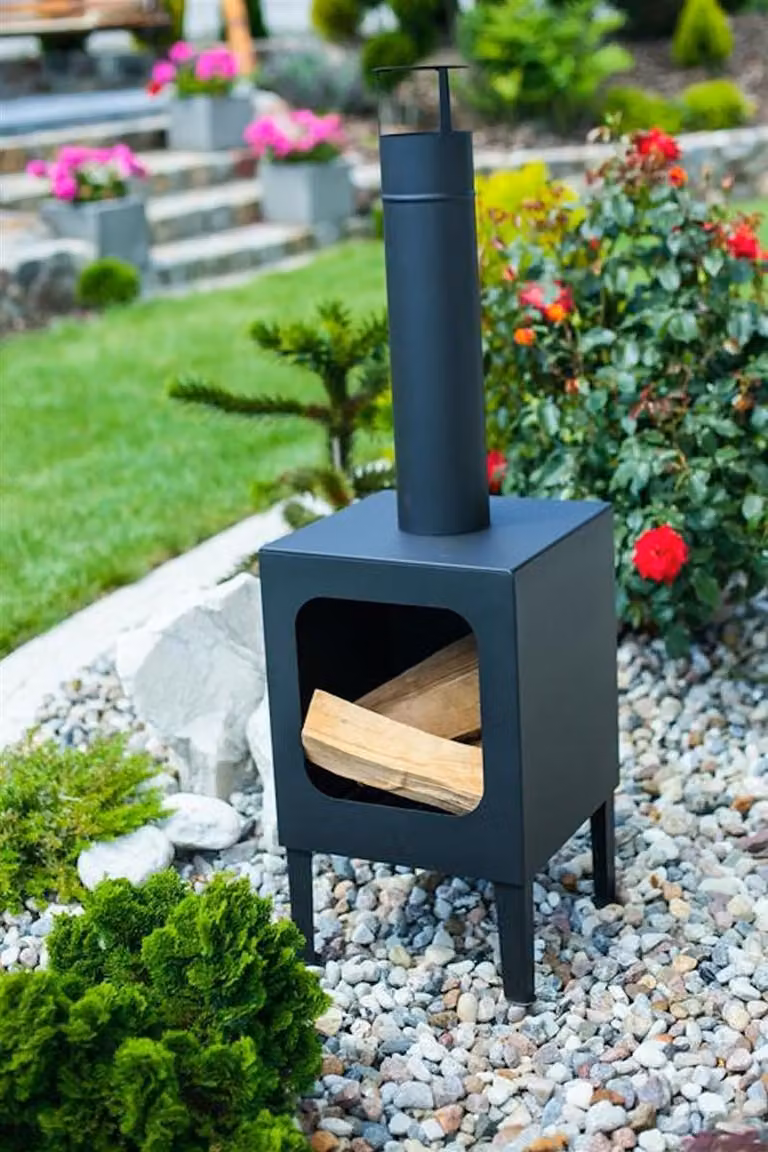 Caminetto da giardino Markone 200-2 (laccato): 35 x 35 x 115 cm
