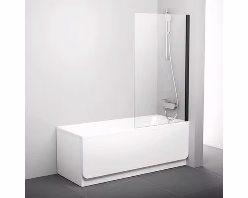 Pannello doccia RAVAK PVS1-80, colore nero e trasparente