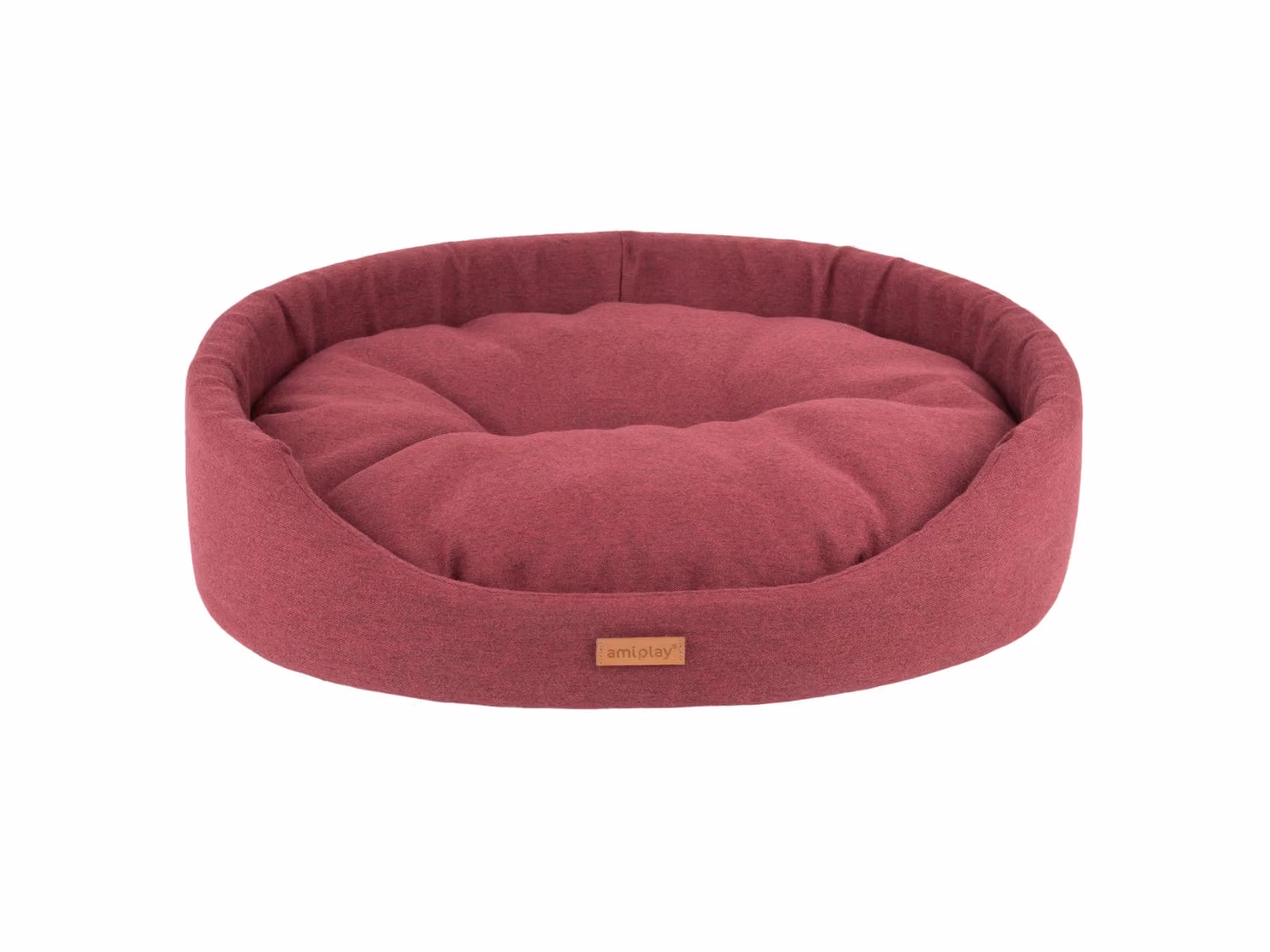 Cuccia ovale MONTEGO bordeaux taglia S, M, L, XL, XXL Taglia: L - 58x50x15 cm