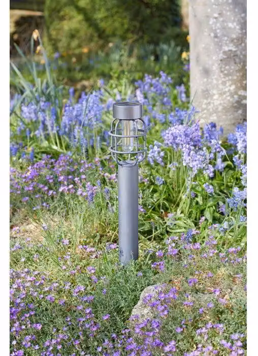 Lampada solare Anglia, confezione da 2, luce calda, colore grigio, tecnologia 365 Solar, dimensioni 60 x 11,4 cm