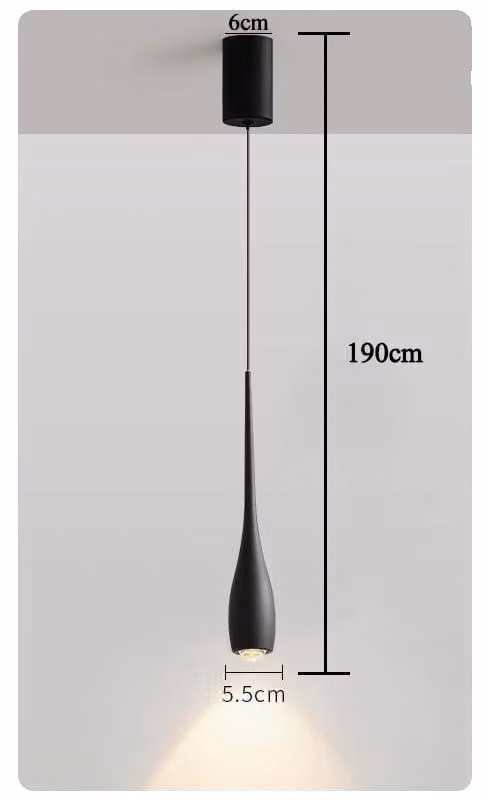 Lampada a sospensione, altezza regolabile, temperatura di colore regolabile, 6W