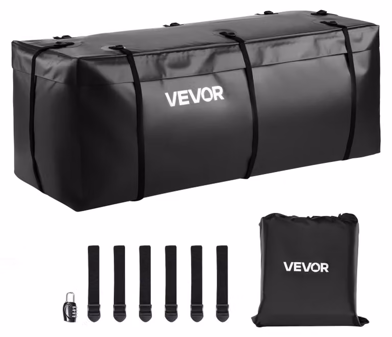 VEVOR Borsa da Trasporto per Gancio di Traino 1460 x 495 x 605 mm Borsa da Carico Resistente per Stoccaggio sul Cassone del Camion con Cinghie Rinforzate, per Cestini da Gancio per Auto, SUV e Furgoni