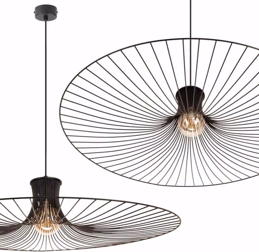 Lampada a sospensione PLAZA 1 - Loft, nera, 1xE27
