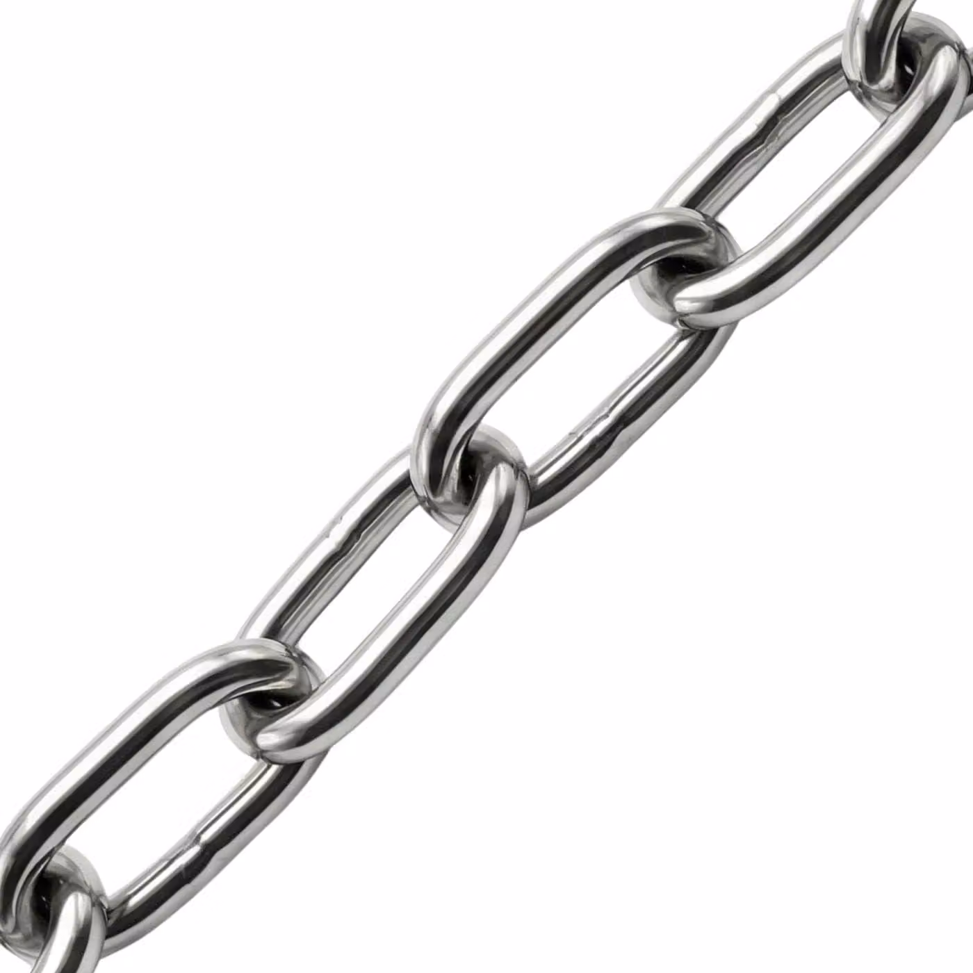 Catena in acciaio inossidabile V4A, lunghezza 2 metri, diametro 4 mm, resistente alla corrosione, a maglia continua