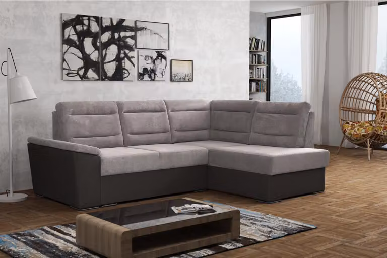 Divano letto Relax, divano, divano angolare a forma di L, imbottito, per arredamento soggiorno