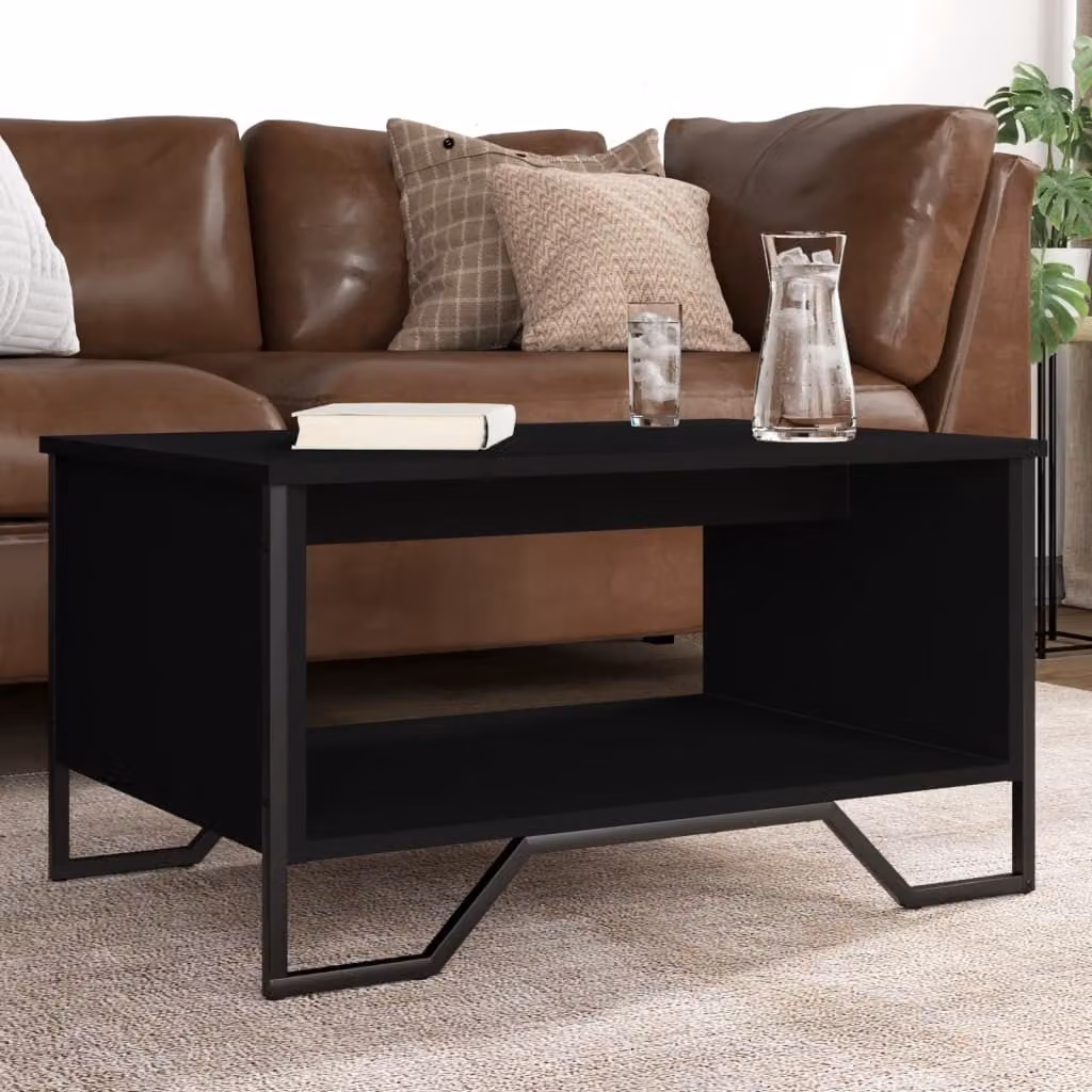 Maison Exclusive - Tavolino nero 75x51x40 cm Materiale ligneo