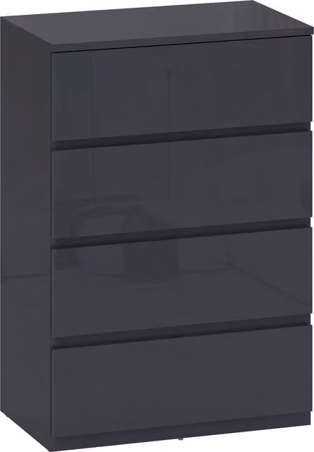 Mobile contenitore HOMCOM con 4 cassetti e chiusura rallentata, grigio, L: 55 cm, P: 34 cm, H: 80 cm – 1