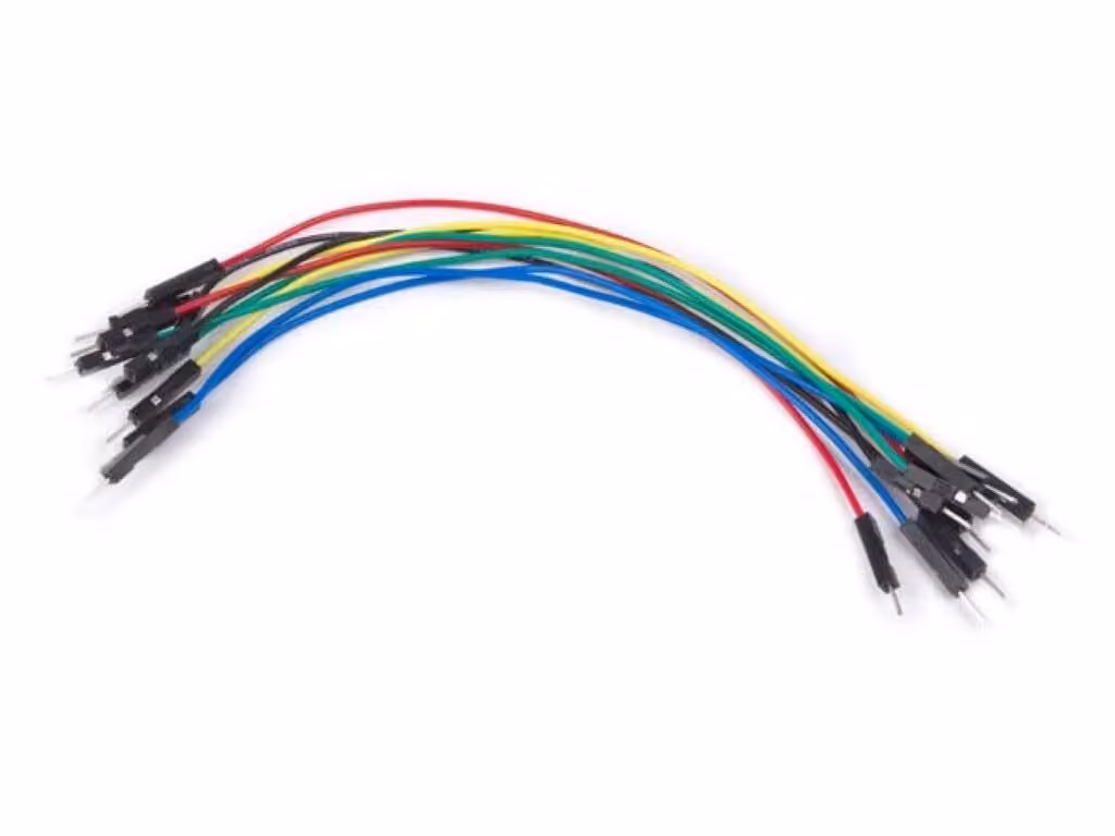 Set di cavi jumper breadboard AWG - Un pin maschio a maschio - 5,9" (15 cm) - 10 pezzi