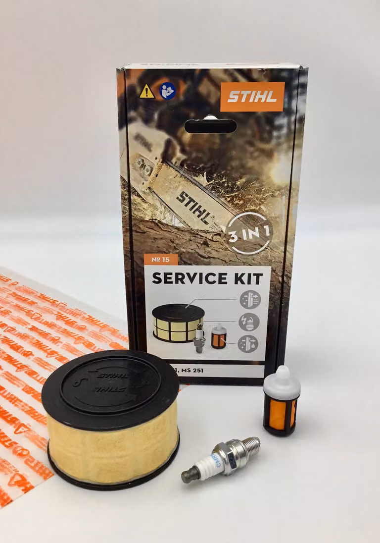 Kit di manutenzione STIHL 15 MS 231, MS 251 11430074100 Filtro, candela di accensione