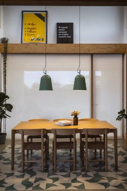 Lampada a sospensione STUDIO 290 Faro Barcelona colore verde in metallo con altezza regolabile