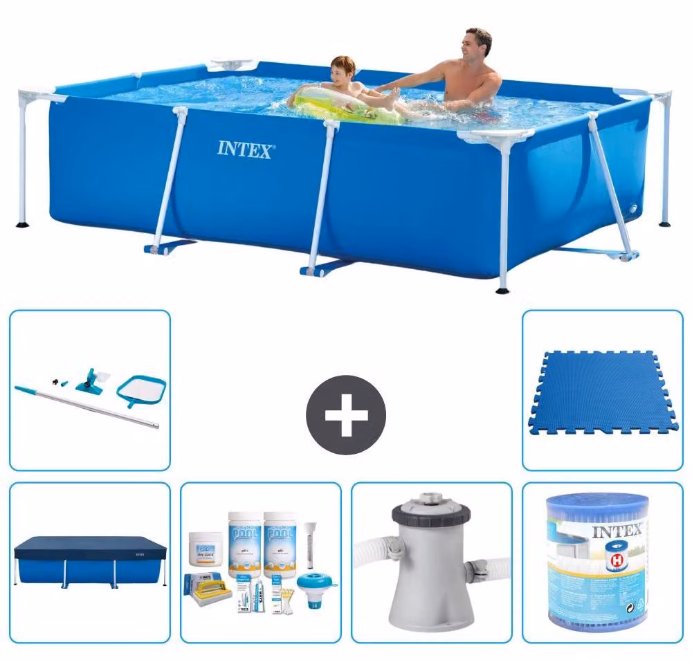 Piscina fuori terra rettangolare - 260x160x65 cm - 7 pezzi - Modello S30135