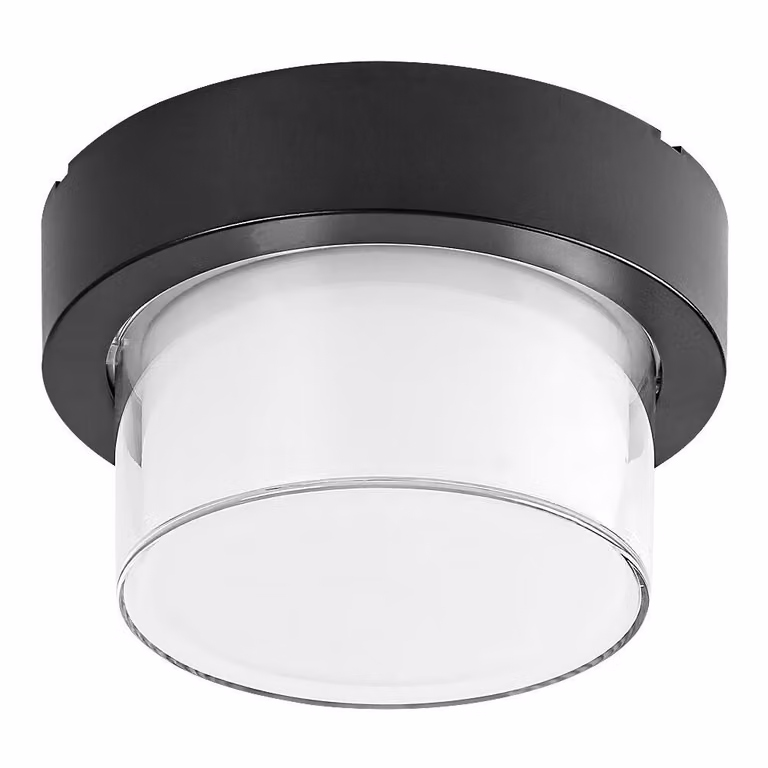 Rabalux 7246 Durbe plafoniera per esterni, 10W, 780lm, bianco-nero, rotonda, rgb, dimmerabile, ø170mm