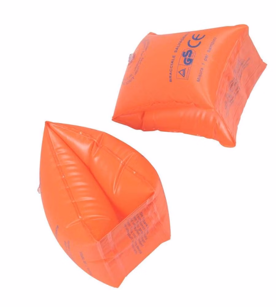 Coppia di braccioli salvagente gonfiabili colorati in plastica