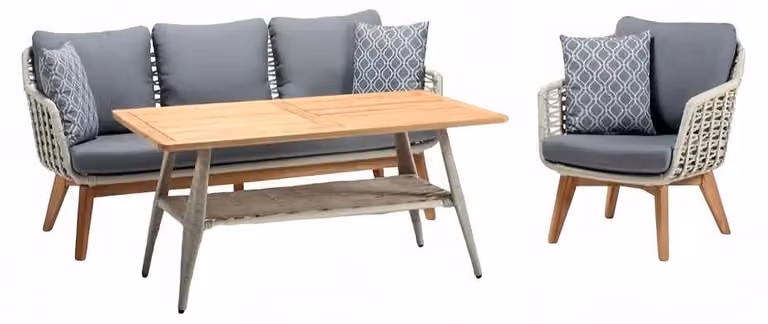 Sofagarnitur Rattanmöbel Gartenmöbel Terrasse Set Lounge Balkon Outdoor 3tlg.