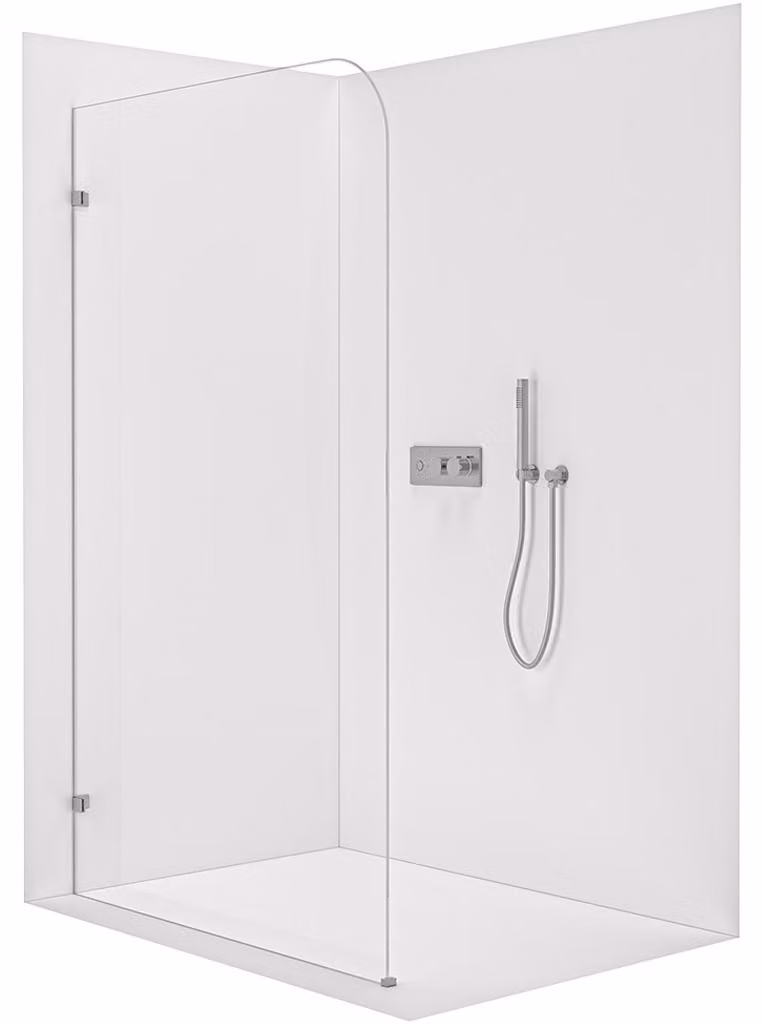 CERANO - Box doccia Walk-in Orbis L/P - 8 mm - cromato, vetro trasparente - 70x200 cm