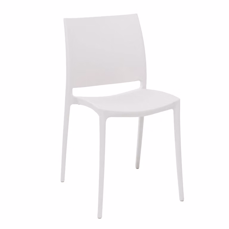Sedia da giardino Vestiamo Casa Giardino in polipropilene bianca con protezione UV H 78,5 x L 49 x P 38 cm