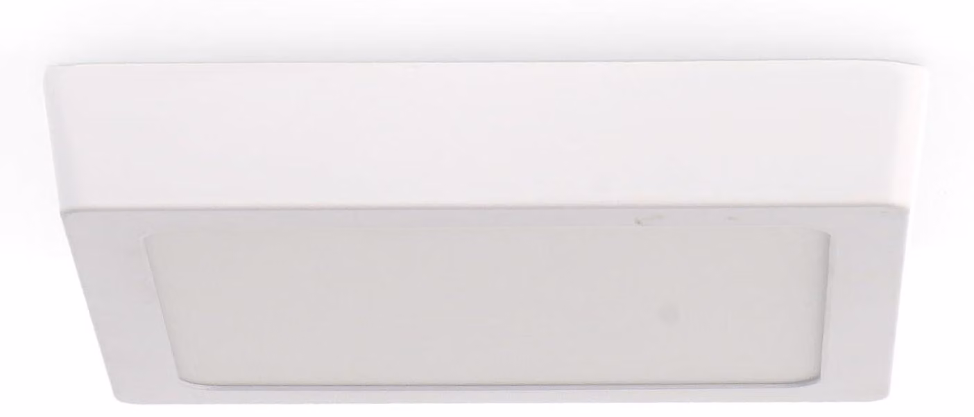 M Ledme - Plafoniera della serie SLIM, quadrata, 12 W, 1200 lumen, luce bianca fredda (6000 K)