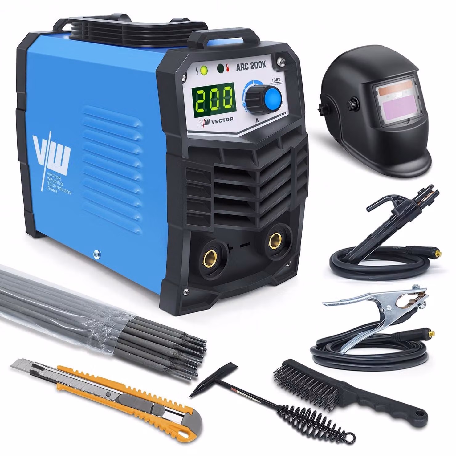 Saldatrice ad elettrodo da 200 A - Saldatrice inverter - Potenza: 230 V