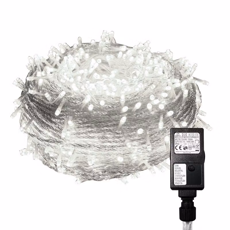 200M 1000 luci fiabesche LED luci fiabesche bianco freddo 8 modalità di luce festa giardino interno esterno Natale luci decorazione
