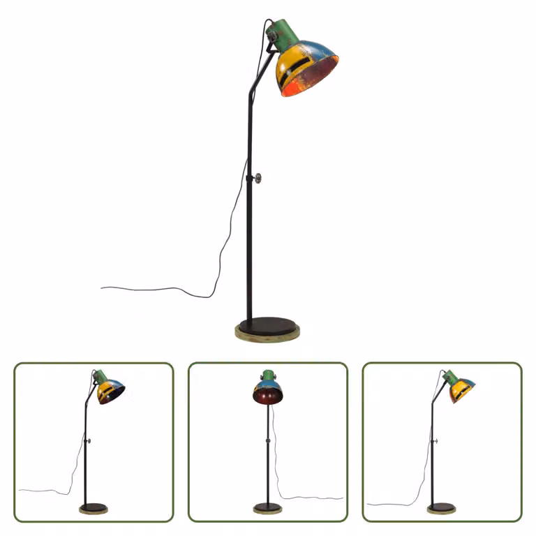 The Living Store Lampada da terra 25 W Multicolore 30x30x100-150 cm E27