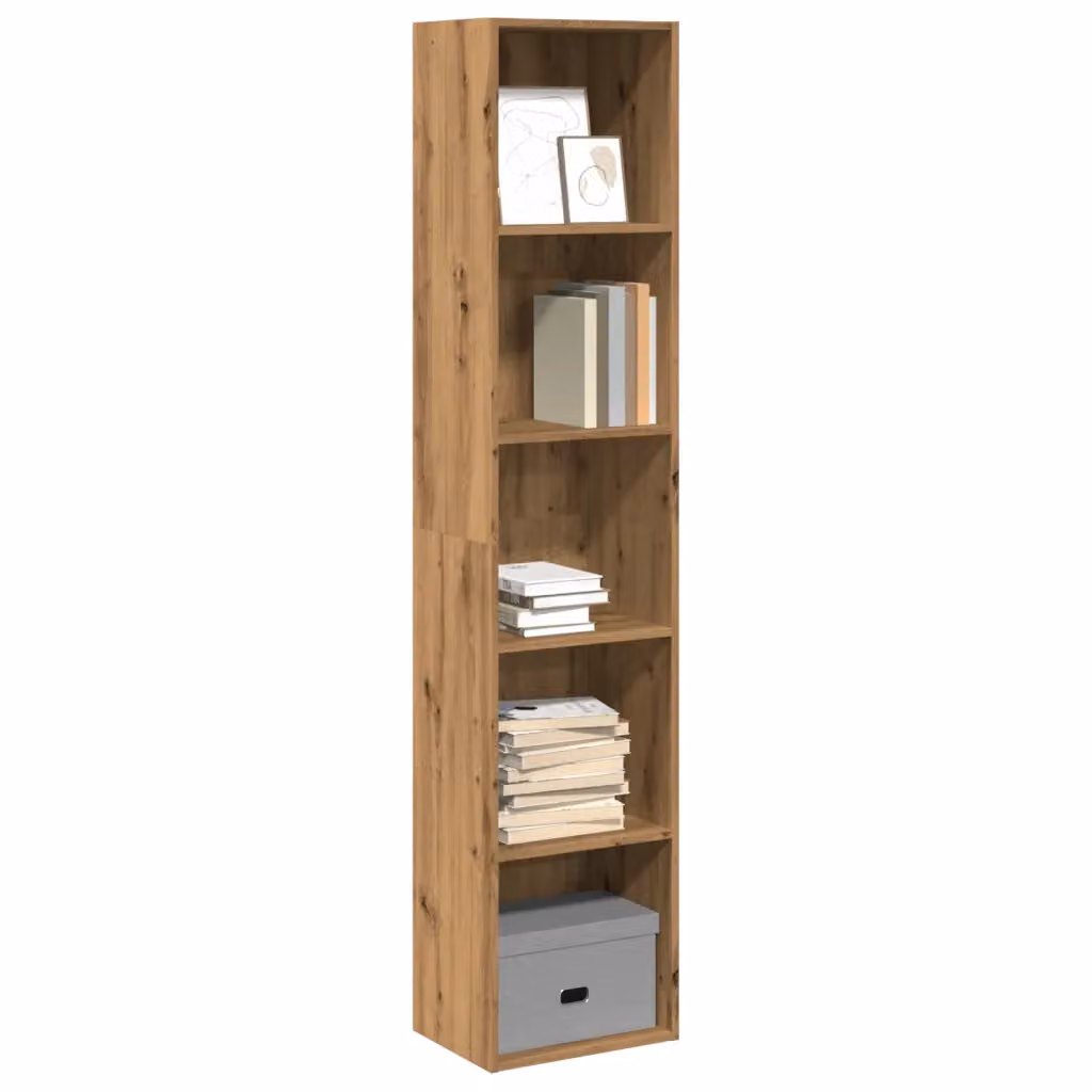 Libreria moderna vidaXL in legno marrone con pannello posteriore, L 40 cm x P 30 cm x H 189 cm