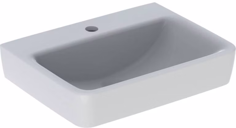 Geberit Renova Plan, lave-mains, 50x38 cm, 1 trou pour robinet, sans trop-plein, 501629, 501.629.00.1, 501.629.00.1