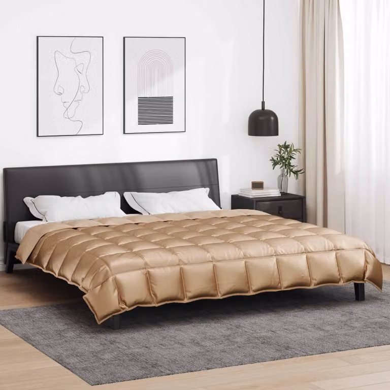 vidaXL Piumone Invernale in Microfibra Oro L/P: 200 x 200 cm