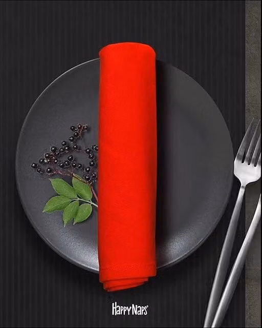 Serviette in cotone HappyNaps rosse lavabili a 60C certificazione GOTS per adulti