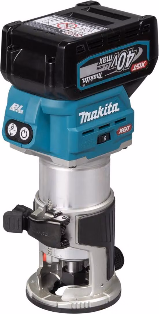 Fresatrice multifunzione a batteria Makita XGT 40 V max - 6 mm / 8 mm - 10.000 - 31.000 giri/min