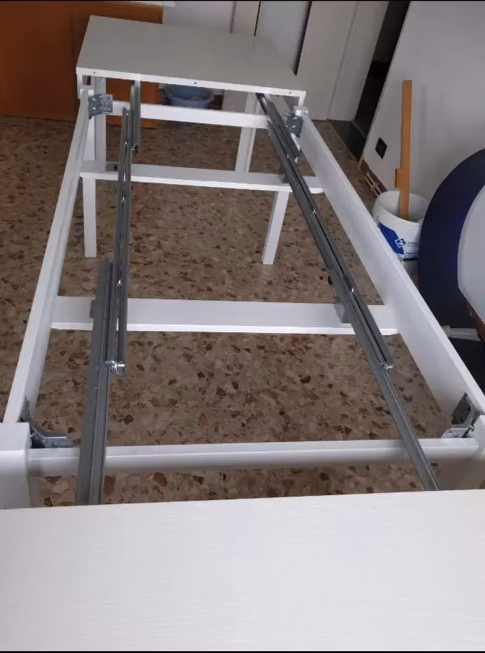Tavolo moderno allungabile in frassino bianco Mobili 2G L: 160 cm, P: 90 cm, H: 76 cm – 2