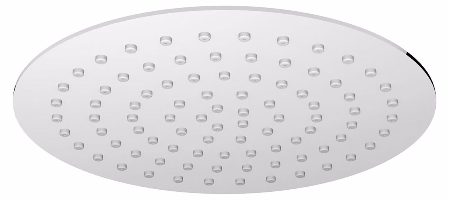 Doccia a soffitto rotonda da 30 cm, acciaio inossidabile, ugelli anticalcare, finitura cromata