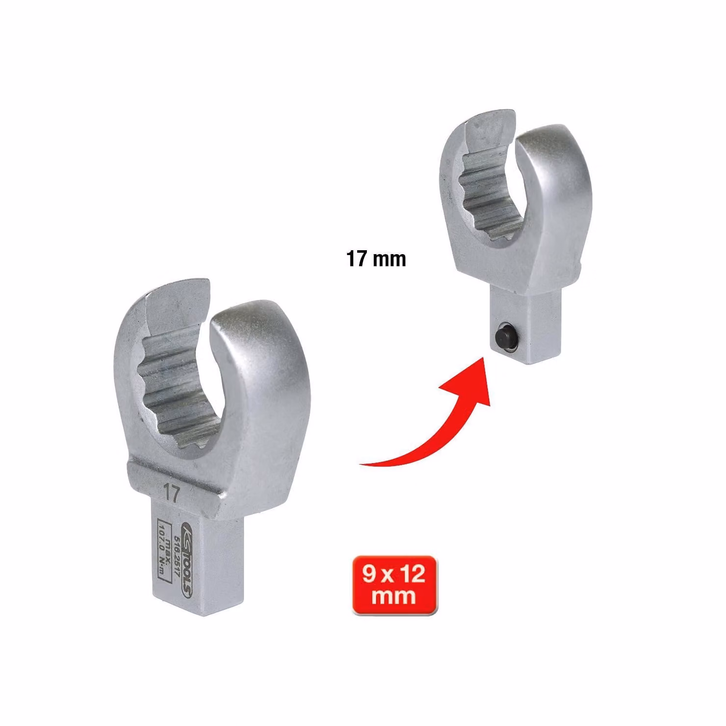 KS TOOLS Chiave combinata 9x12 mm aperta 17 mm - 516.2517
