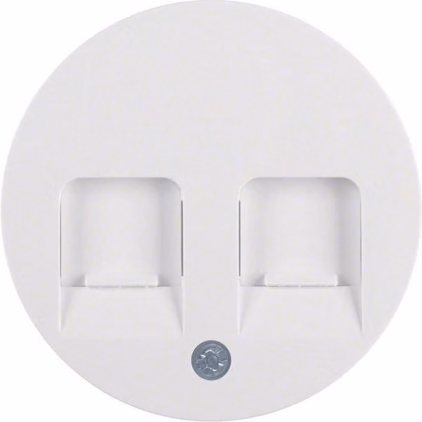 Berker 11812089 Elemento centrale con 2 cursori antipolvere bianco polare, lucido Berker R.1/R.3