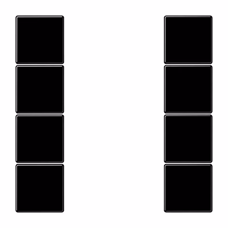 Set di pulsanti Jung, completo di 4 ganci LS 504 TSA SW (LS504TSASW)