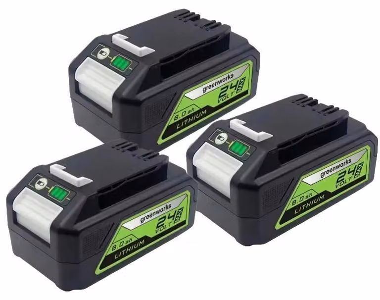Batterie ricaricabili, capacità di 8000 mAh, compatibili con gli utensili Greenworks, confezione da 3 batterie da 8,0 Ah